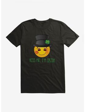 Emoji St. Patrick's Day Icons Kiss Me, I'm Irish Smile T-Shirt, , hi-res