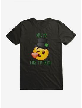 Plus Size Emoji St. Patrick's Day Icons Kiss Me Like I'm Irish T-Shirt, , hi-res