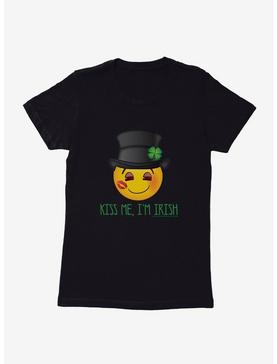 Plus Size Emoji St. Patrick's Day Icons Kiss Me, I'm Irish Smile Womens T-Shirt, , hi-res