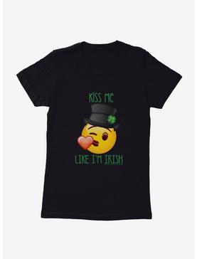 Emoji St. Patrick's Day Icons Kiss Me Like I'm Irish Womens T-Shirt, , hi-res