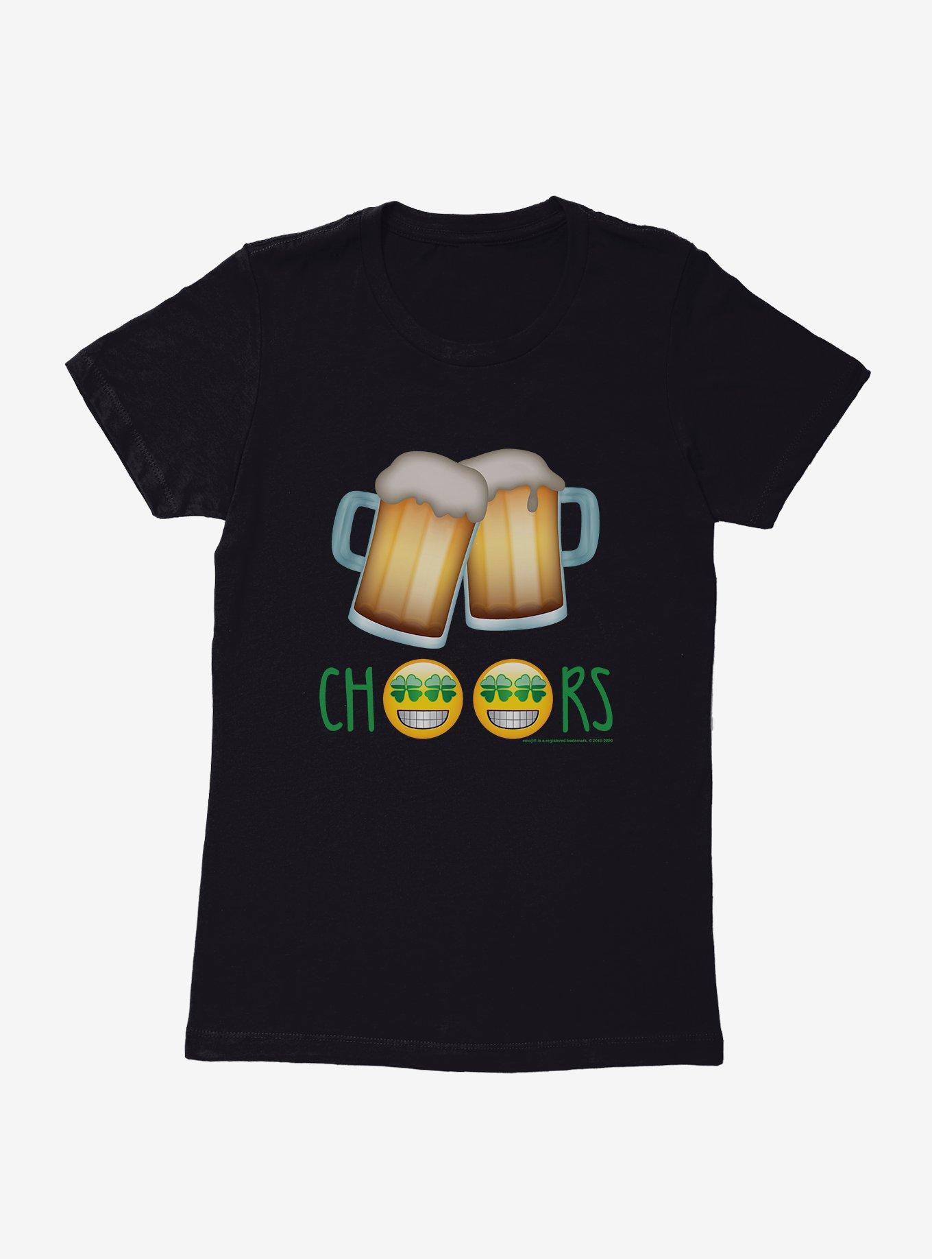 Plus Size Emoji St. Patrick's Day Icons Shamrock Eyes Cheers Mugs Womens T-Shirt, , hi-res