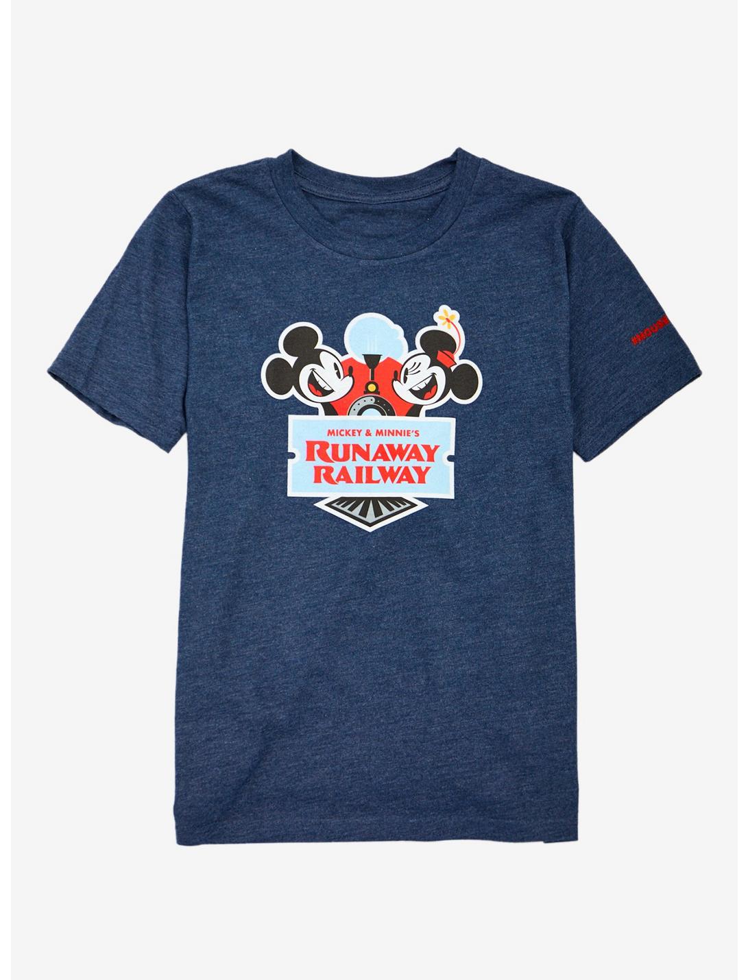 Disney Mickey & Minnie's Runaway Railway Youth T-Shirt, BLUE, hi-res
