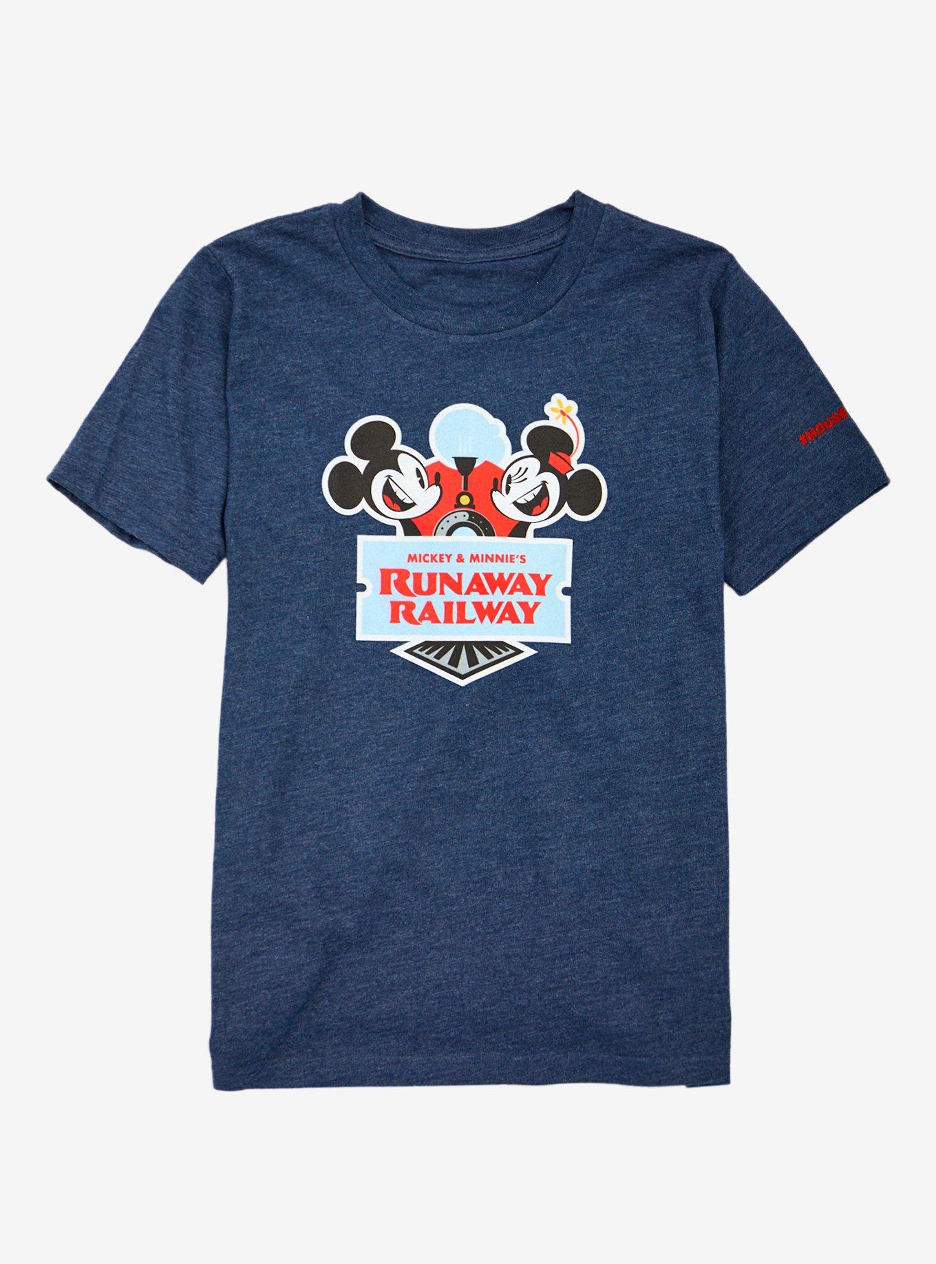 Disney Mickey & Minnie's Runaway Railway Youth T-Shirt, BLUE, hi-res