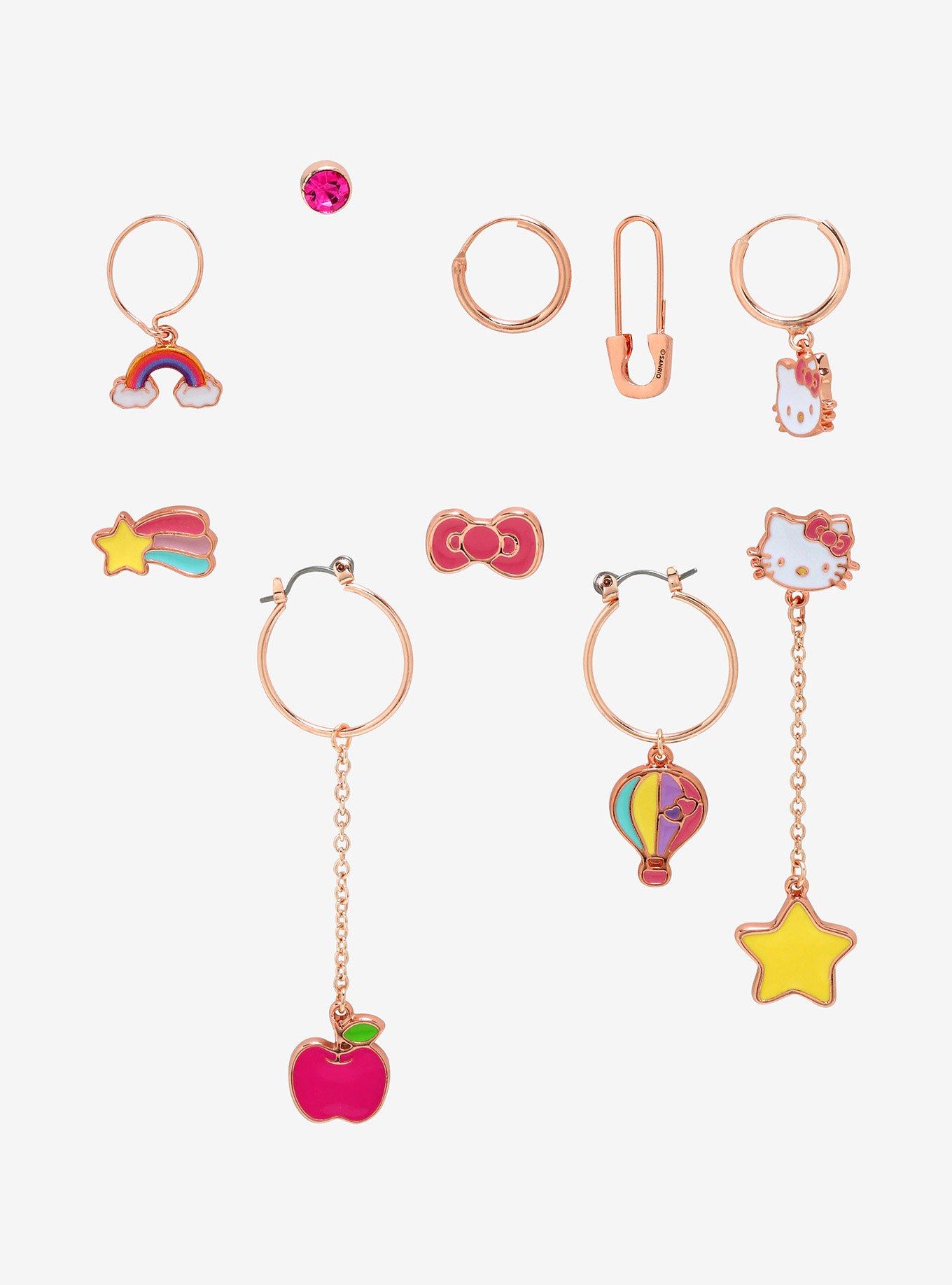 Hello Kitty Bling Drop Earrings, Hot Topic