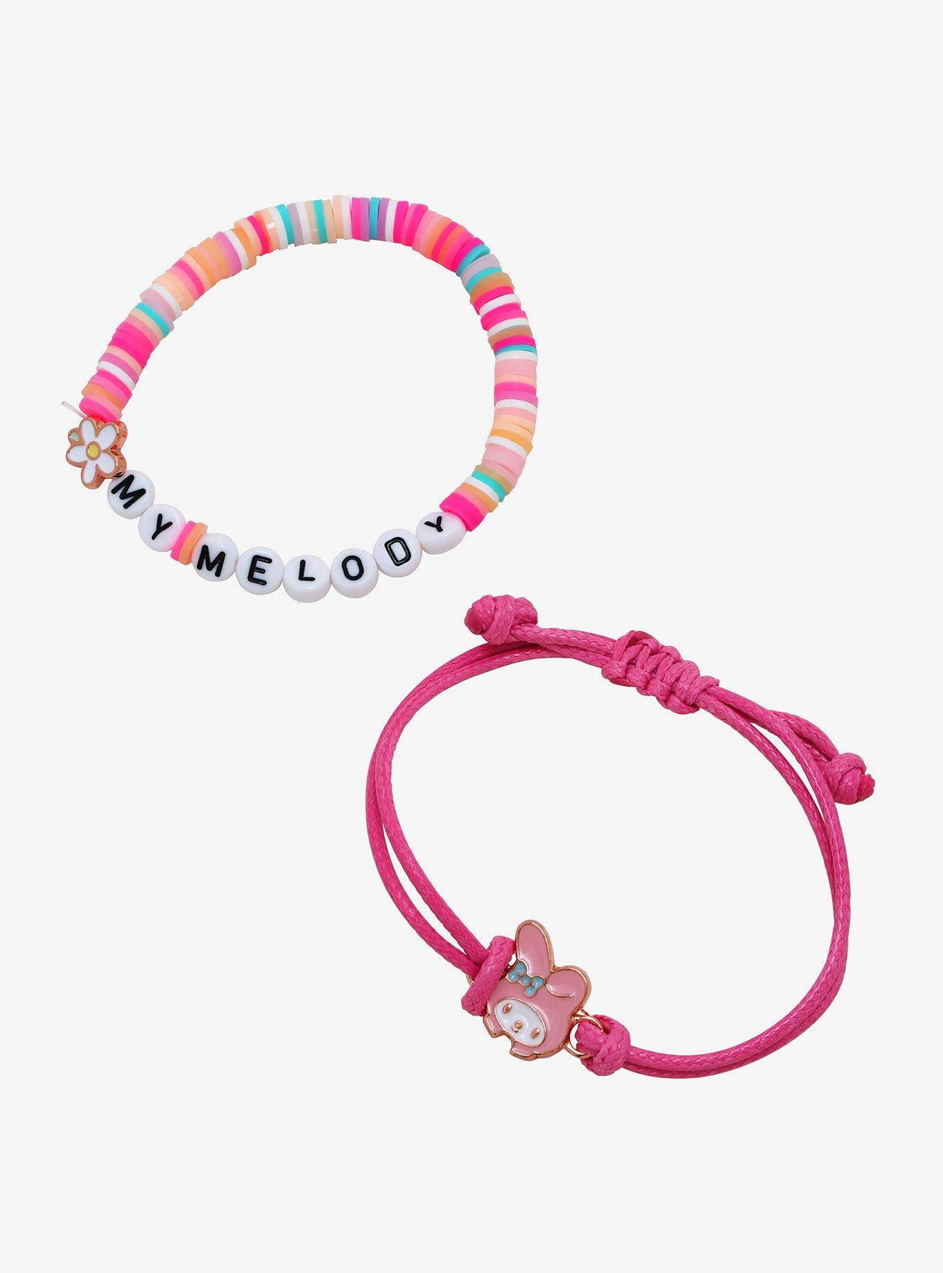 My Melody Letter Bead Bracelet Set, , hi-res