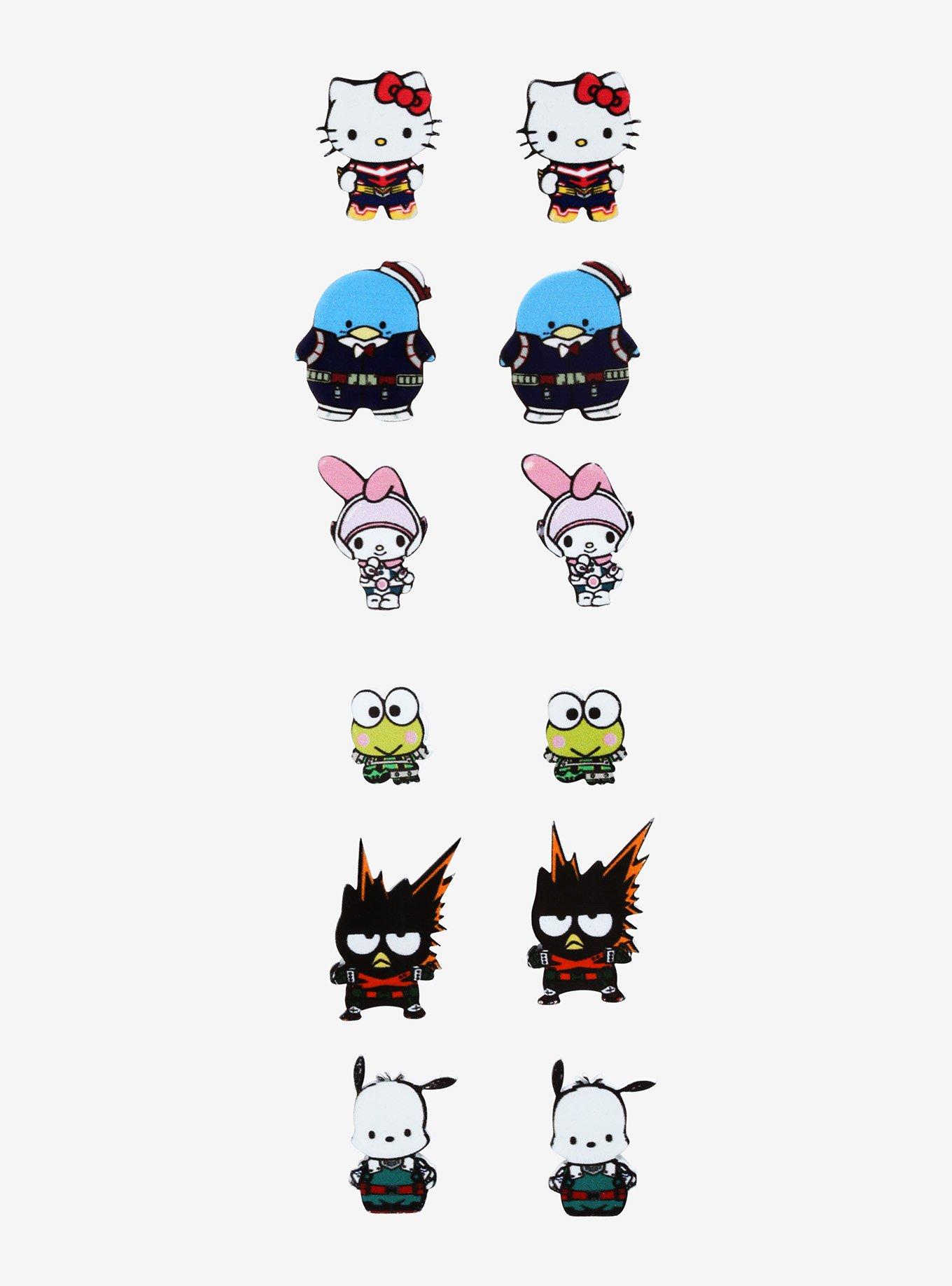 My Hero Academia X Hello Kitty And Friends Stud Earring Set