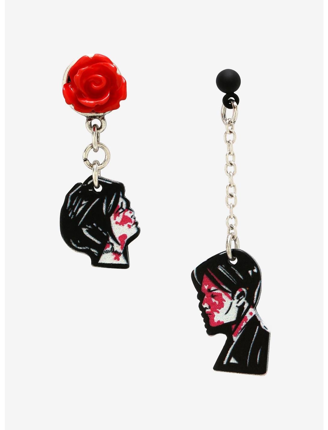 My Chemical Romance Three Cheers Couple Mismatch Earrings, , hi-res