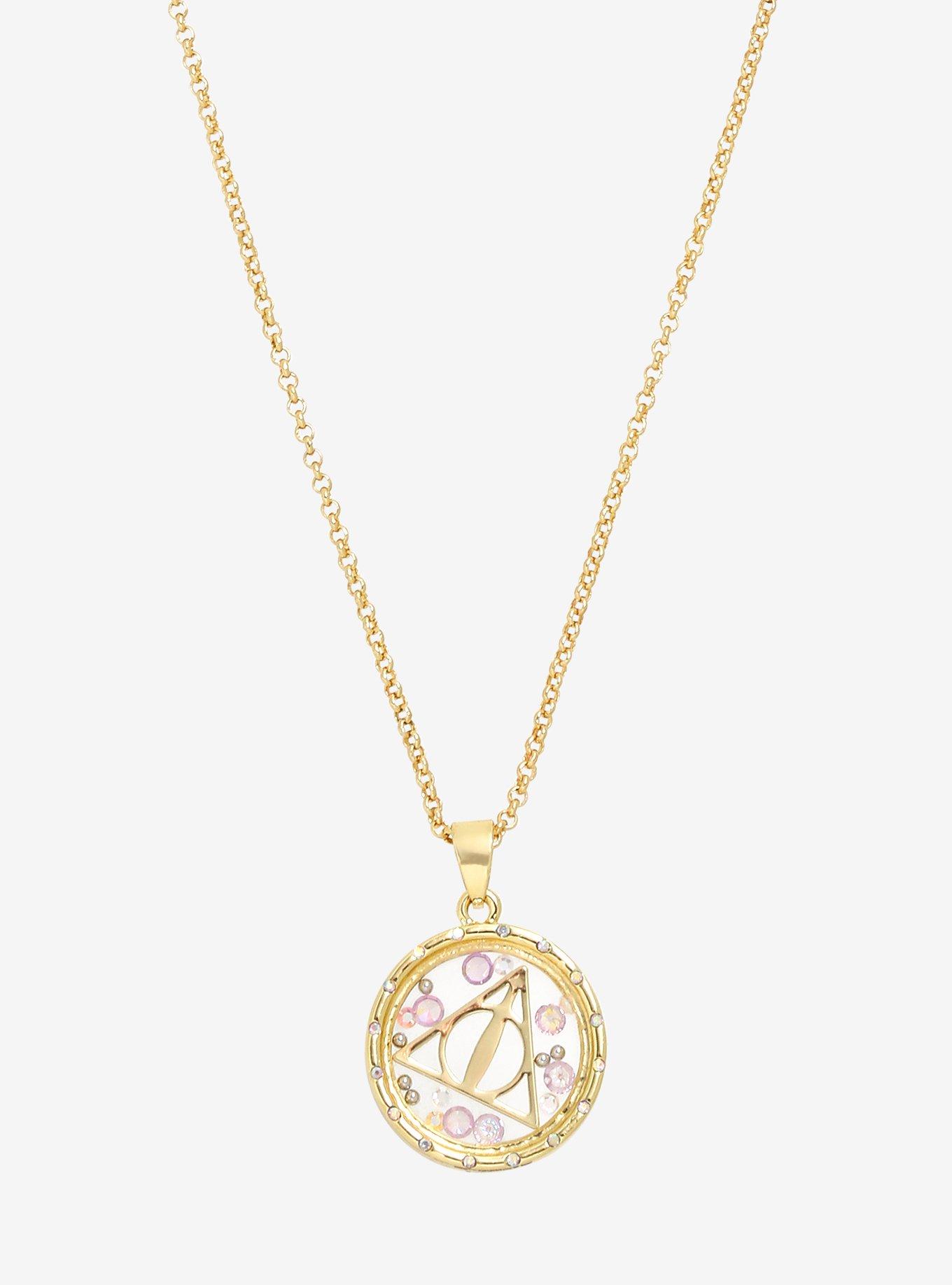 Harry Potter Deathly Hallows Gem Shaker Necklace, , hi-res