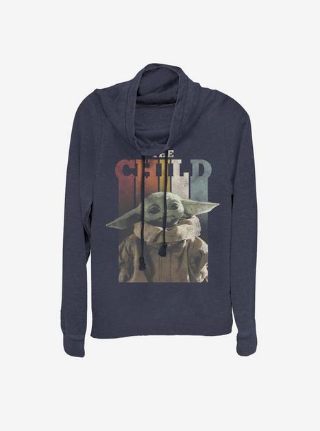 Star Wars The Mandalorian The Child Rainbow Vintage Cowlneck Long ...