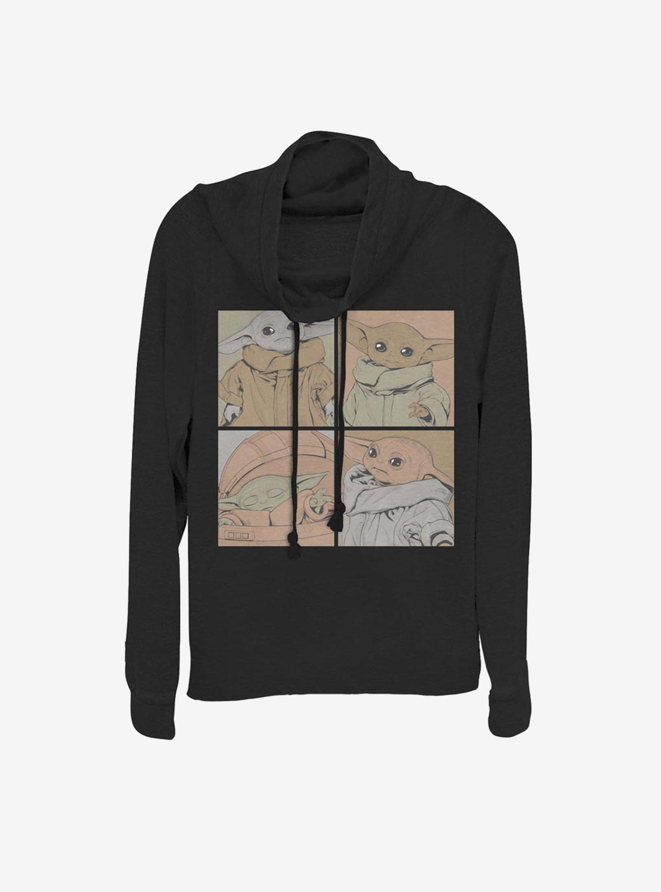 Star Wars The Mandalorian The Child Boxes Of Cute Cowlneck Long-Sleeve Womens Top, , hi-res