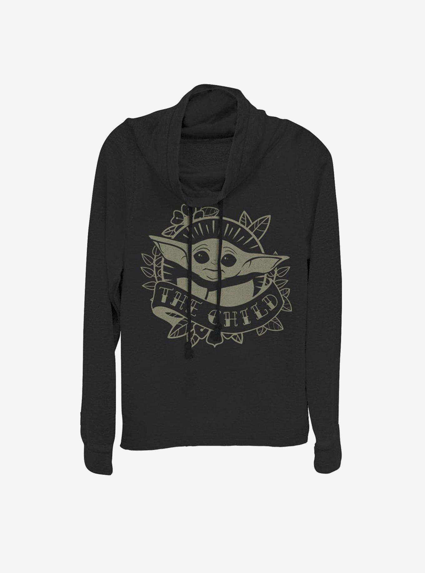 Star Wars The Mandalorian The Child Banner Cowlneck Long-Sleeve Womens Top, , hi-res