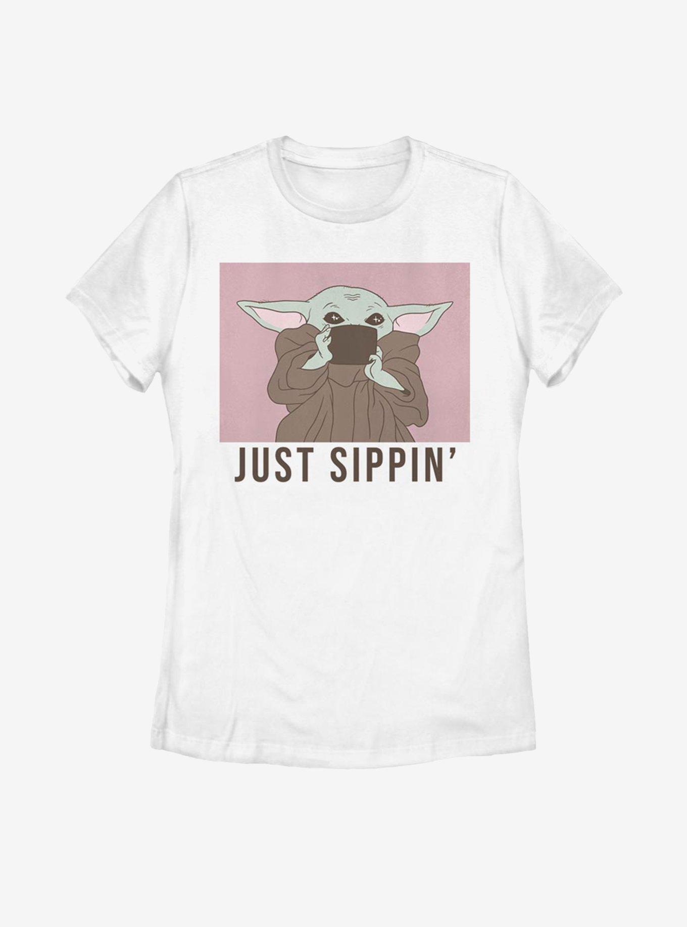 Star Wars The Mandalorian The Child Just Sippin' Womens T-Shirt, , hi-res
