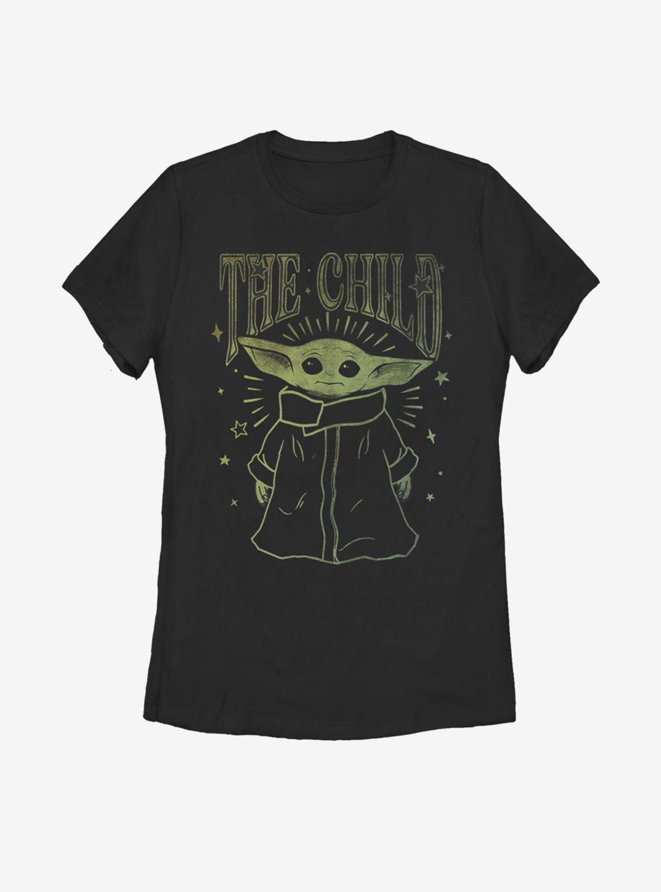 Star Wars The Mandalorian The Child Vintage Outline Womens T-Shirt, , hi-res