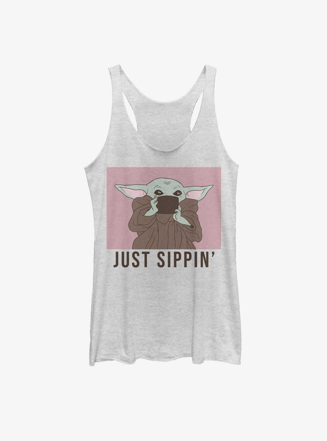 Star Wars The Mandalorian The Child Just Sippin' Womens Tank Top, , hi-res