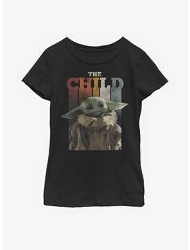 Star Wars The Mandalorian The Child Rainbow Vintage Youth Girls T-Shirt, , hi-res