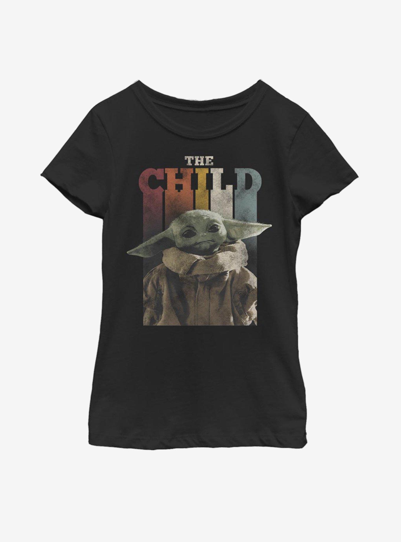 Star Wars The Mandalorian The Child Rainbow Vintage Youth Girls T-Shirt, , hi-res