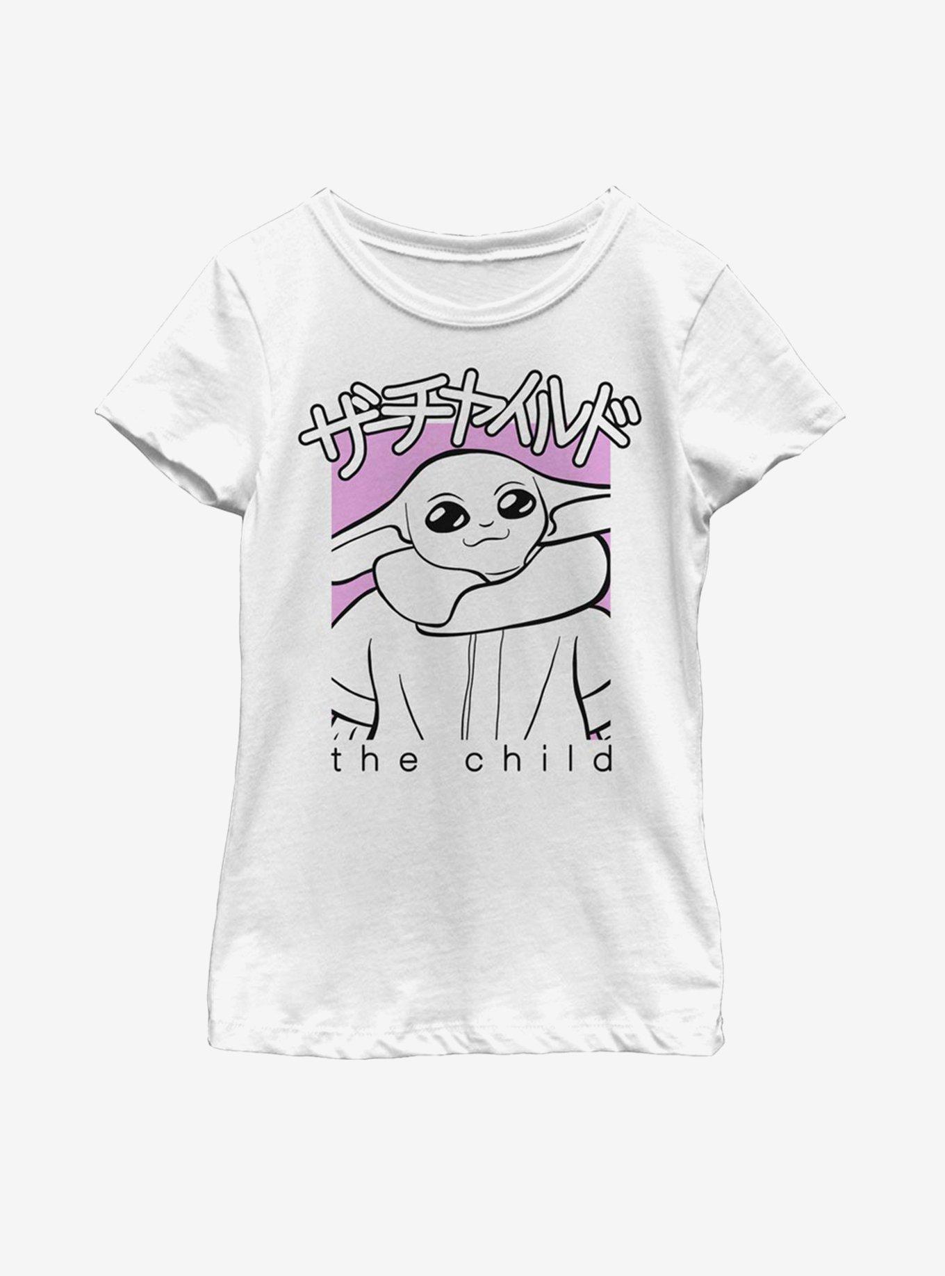 Star Wars The Mandalorian The Child Script Outline Youth Girls T-Shirt
