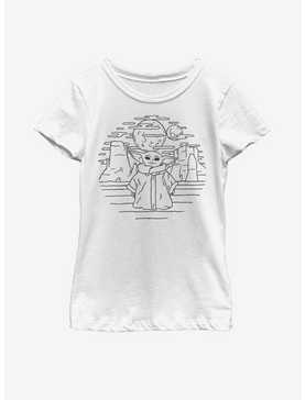 Star Wars The Mandalorian The Child Doodle Youth Girls T-Shirt, , hi-res