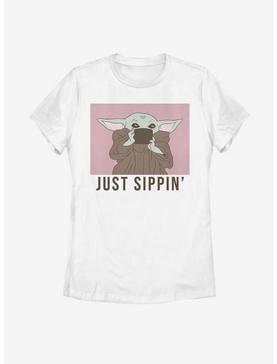 Plus Size Star Wars The Mandalorian The Child Just Sippin' Womens T-Shirt, , hi-res