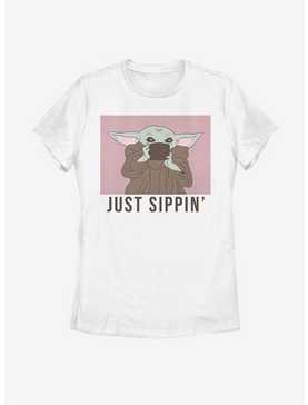 Star Wars The Mandalorian The Child Just Sippin' Womens T-Shirt, , hi-res