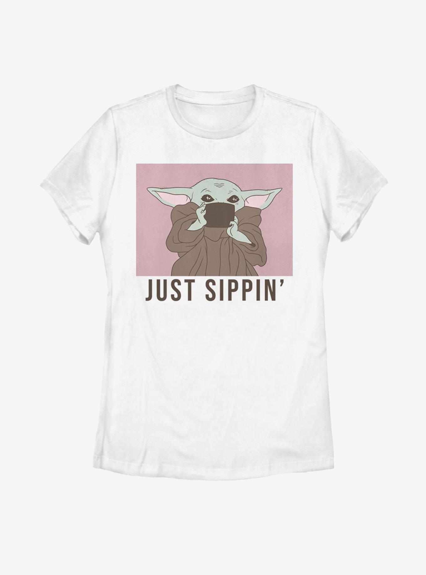 Star Wars The Mandalorian The Child Just Sippin' Womens T-Shirt, , hi-res