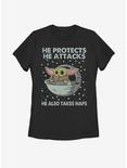 Plus Size Star Wars The Mandalorian The Child Protect Attack And Nap Womens T-Shirt, BLACK, hi-res