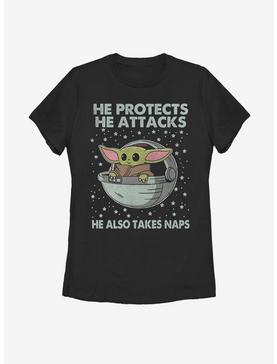 Plus Size Star Wars The Mandalorian The Child Protect Attack And Nap Womens T-Shirt, , hi-res