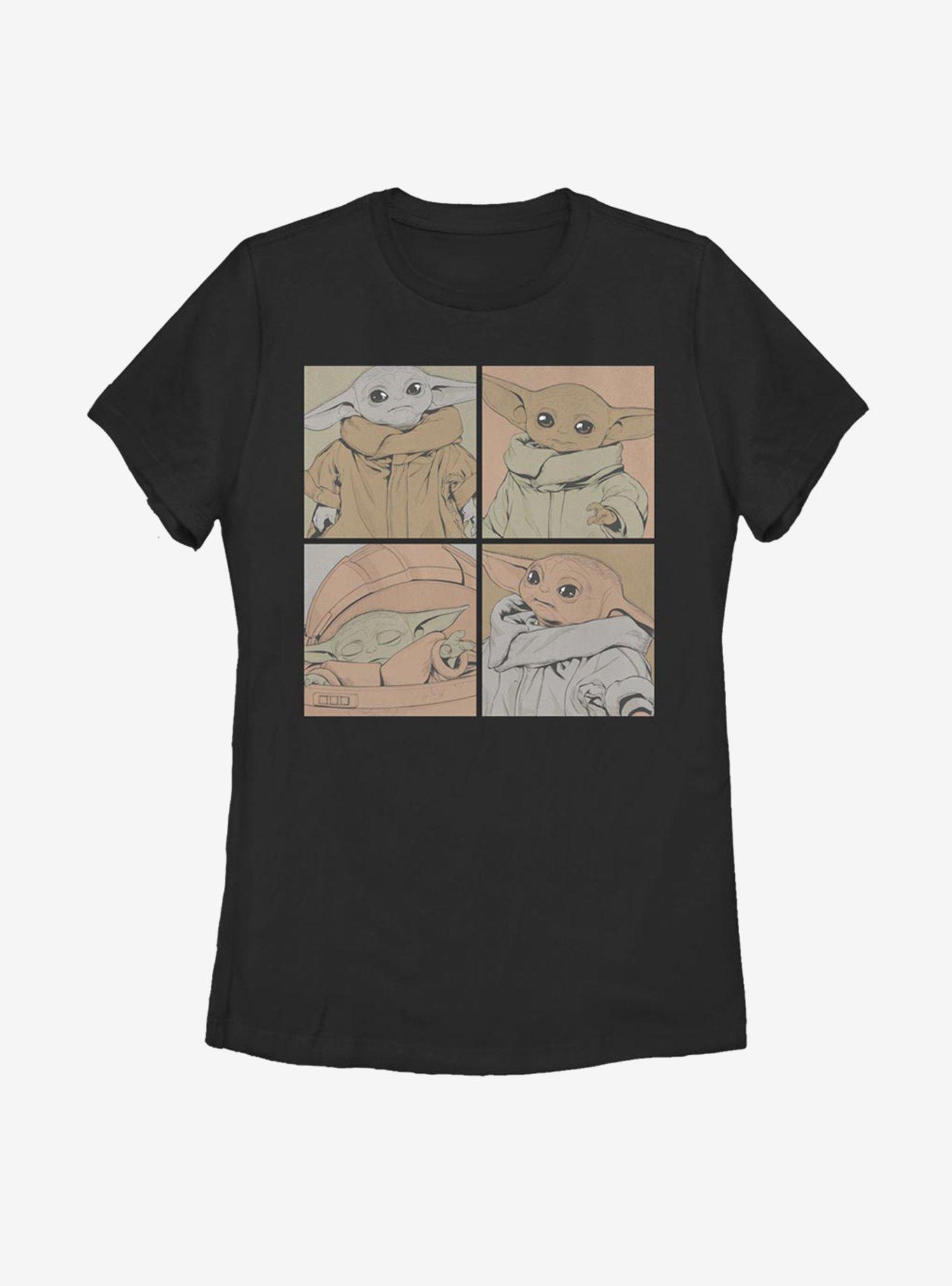 Star Wars The Mandalorian The Child Boxes Of Cute Womens T-Shirt, BLACK, hi-res