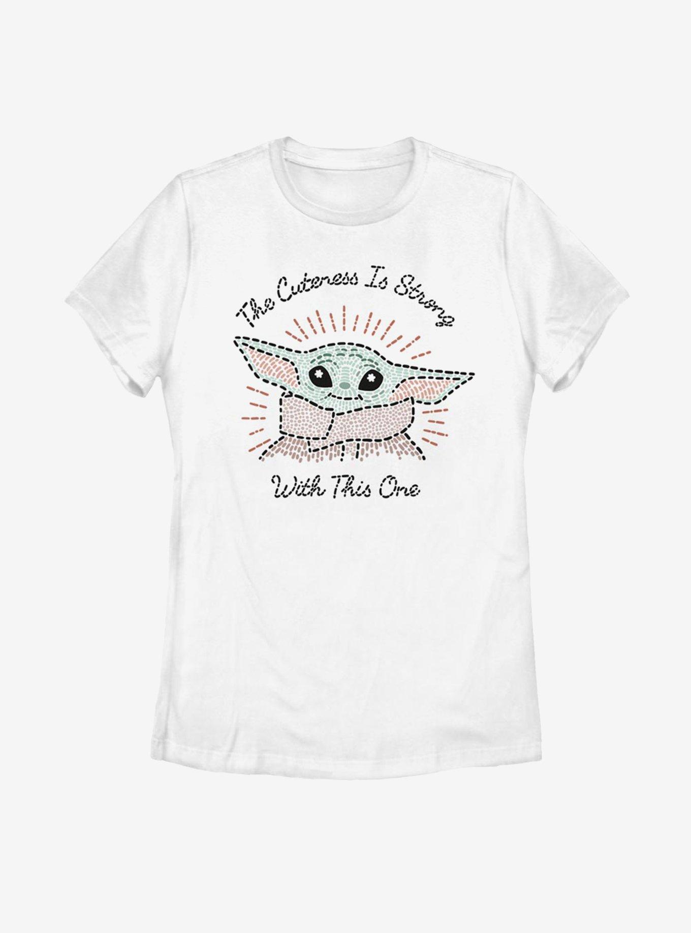 Star Wars The Mandalorian The Child Stitch Womens T-Shirt, WHITE, hi-res