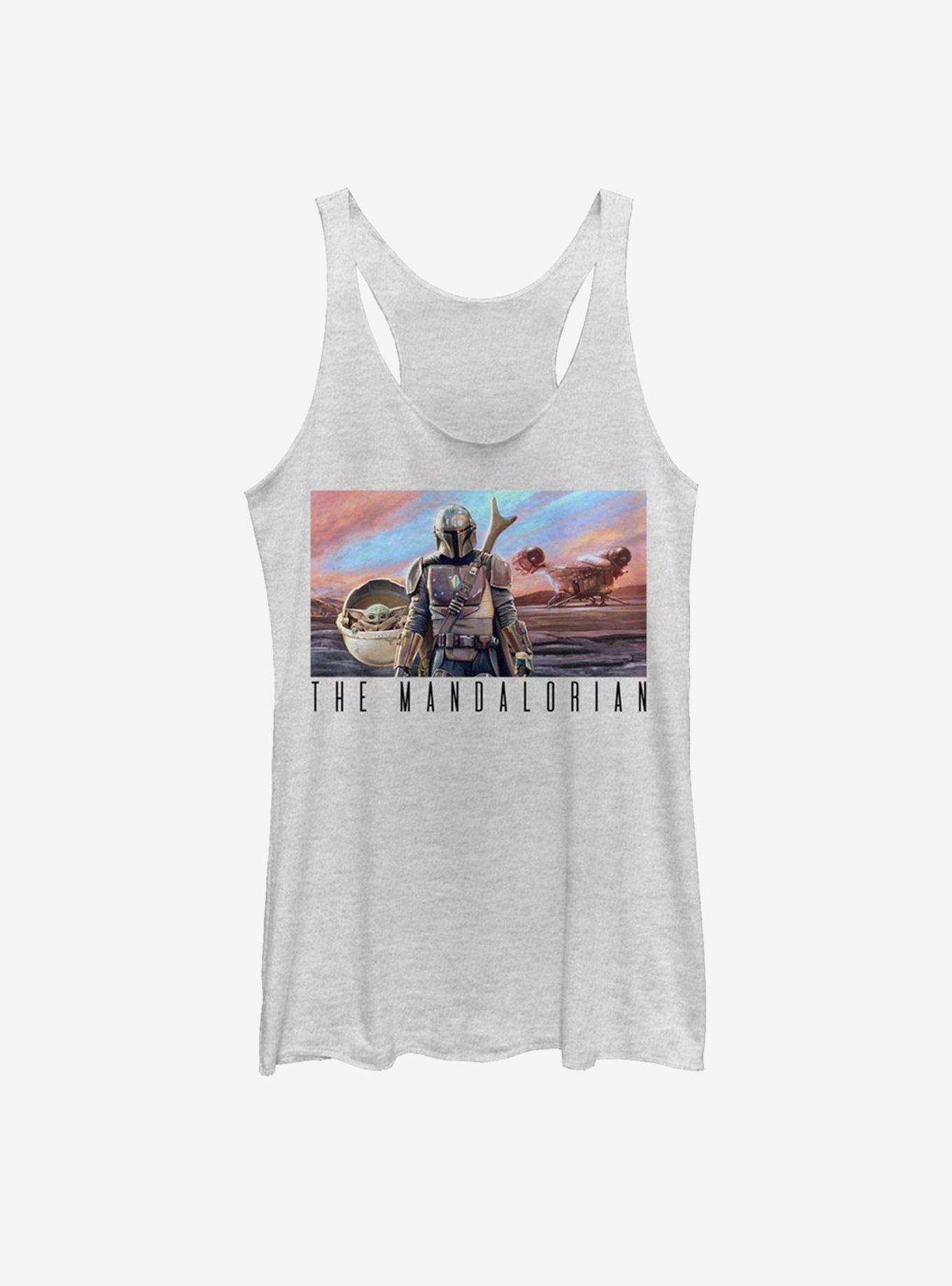 Star Wars The Mandalorian The Child Family Postcard Womens Tank Top, WHITE HTR, hi-res