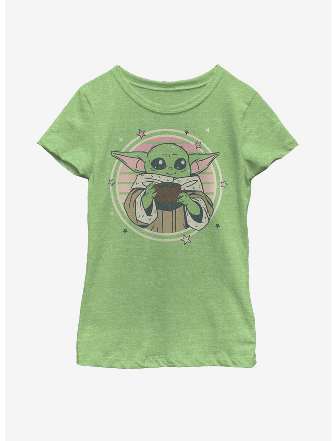 Plus Size Star Wars The Mandalorian The Child Starry Eyes Youth Girls T-Shirt, GREEN APPLE, hi-res