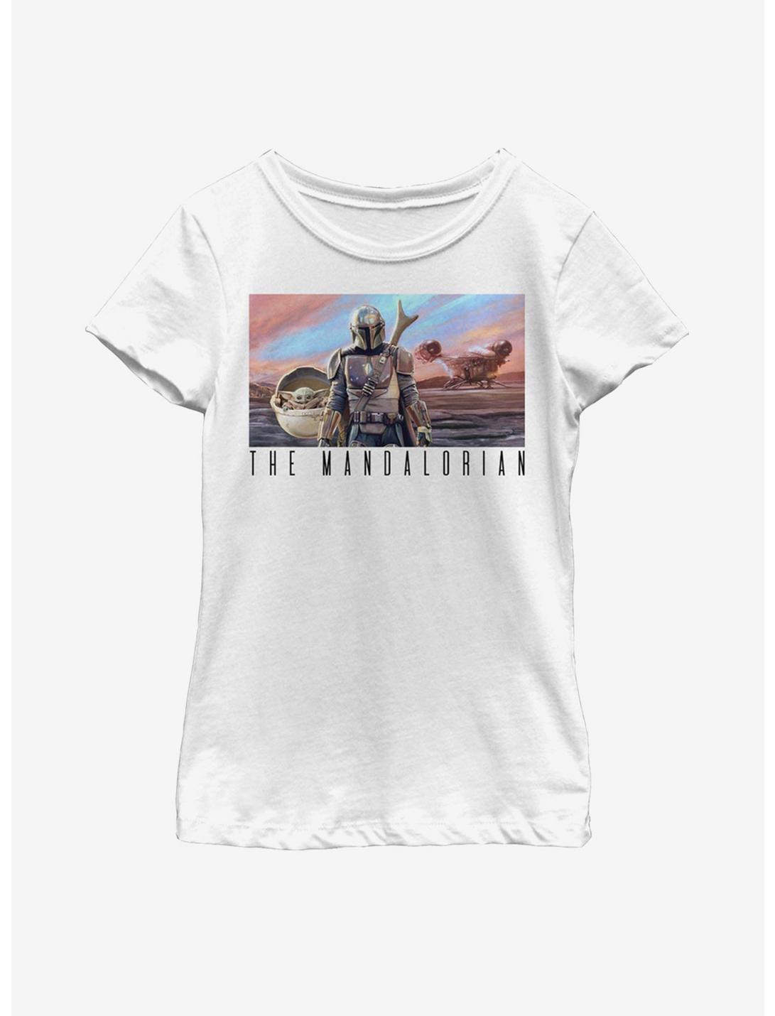 Star Wars The Mandalorian The Child Family Postcard Youth Girls T-Shirt, WHITE, hi-res