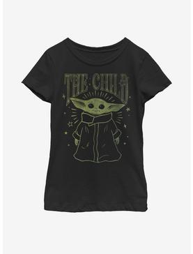 Plus Size Star Wars The Mandalorian The Child Vintage Outline Youth Girls T-Shirt, , hi-res