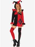 Cozy Harlequin Costume, RED  BLACK, hi-res