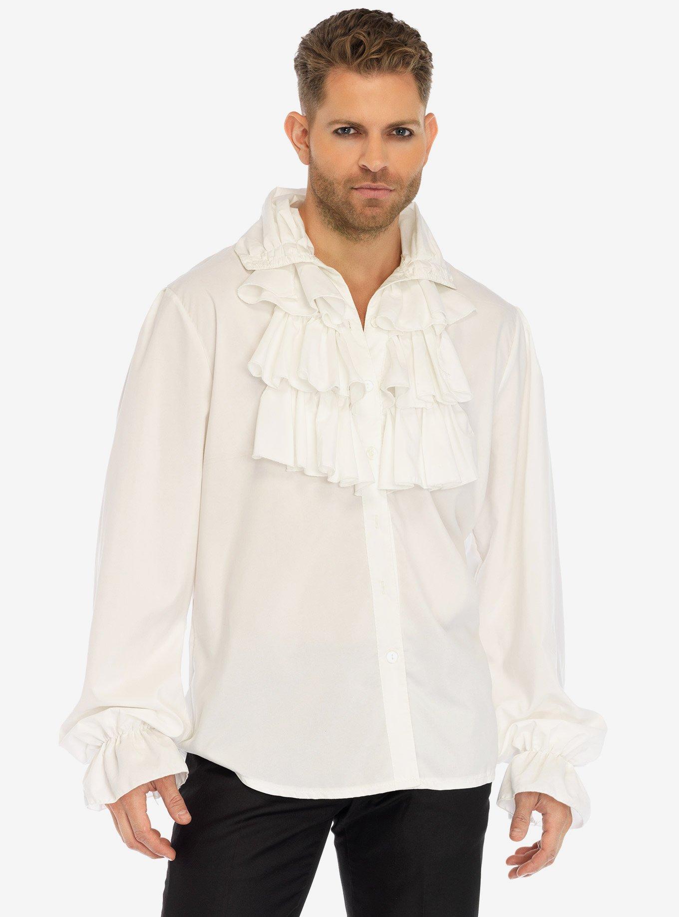 Pirate Shirt - White Ruffle - Costume Wonderland