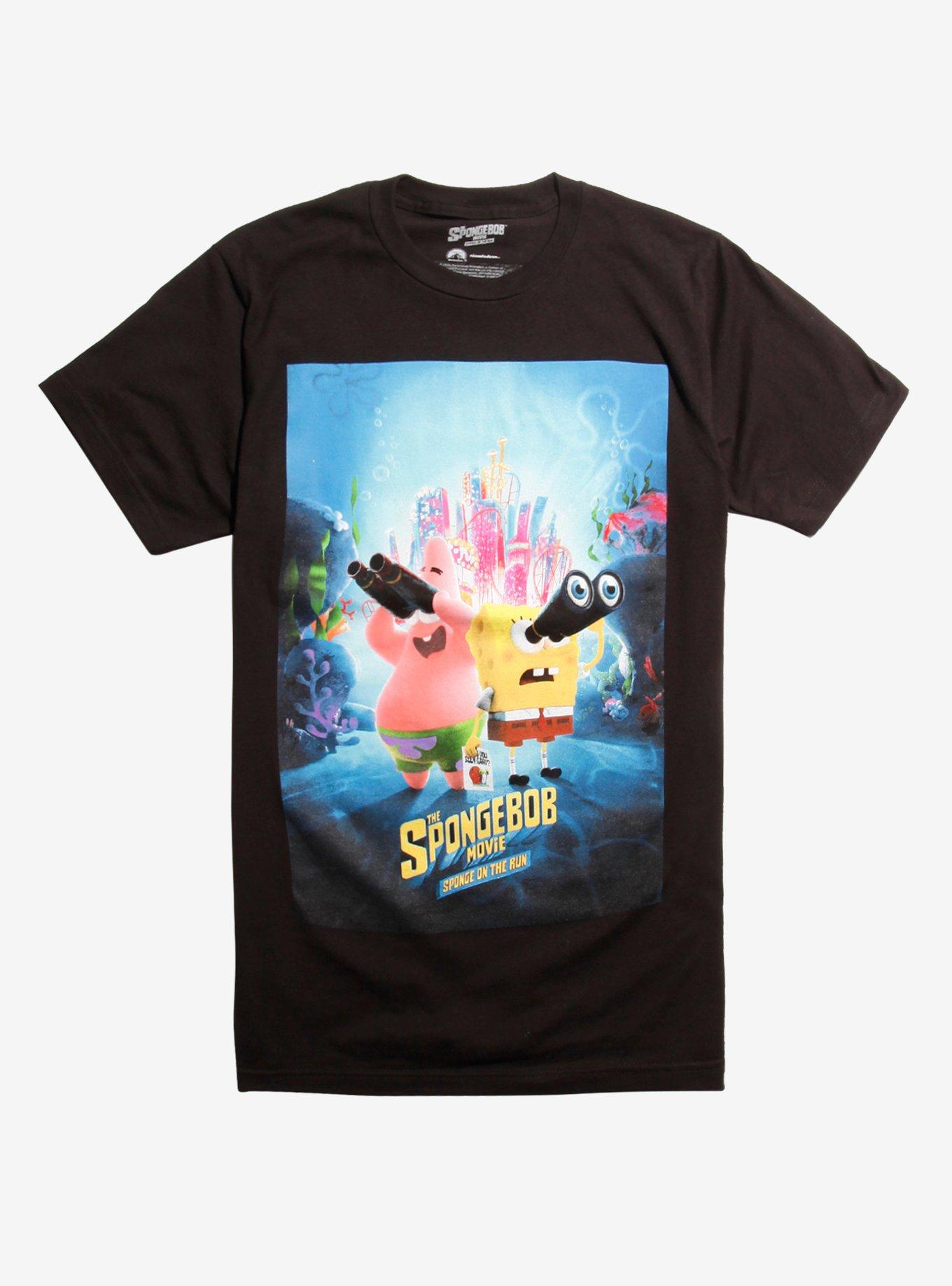 The SpongeBob Movie: Sponge On The Run Movie Poster T-Shirt, BLACK, hi-res