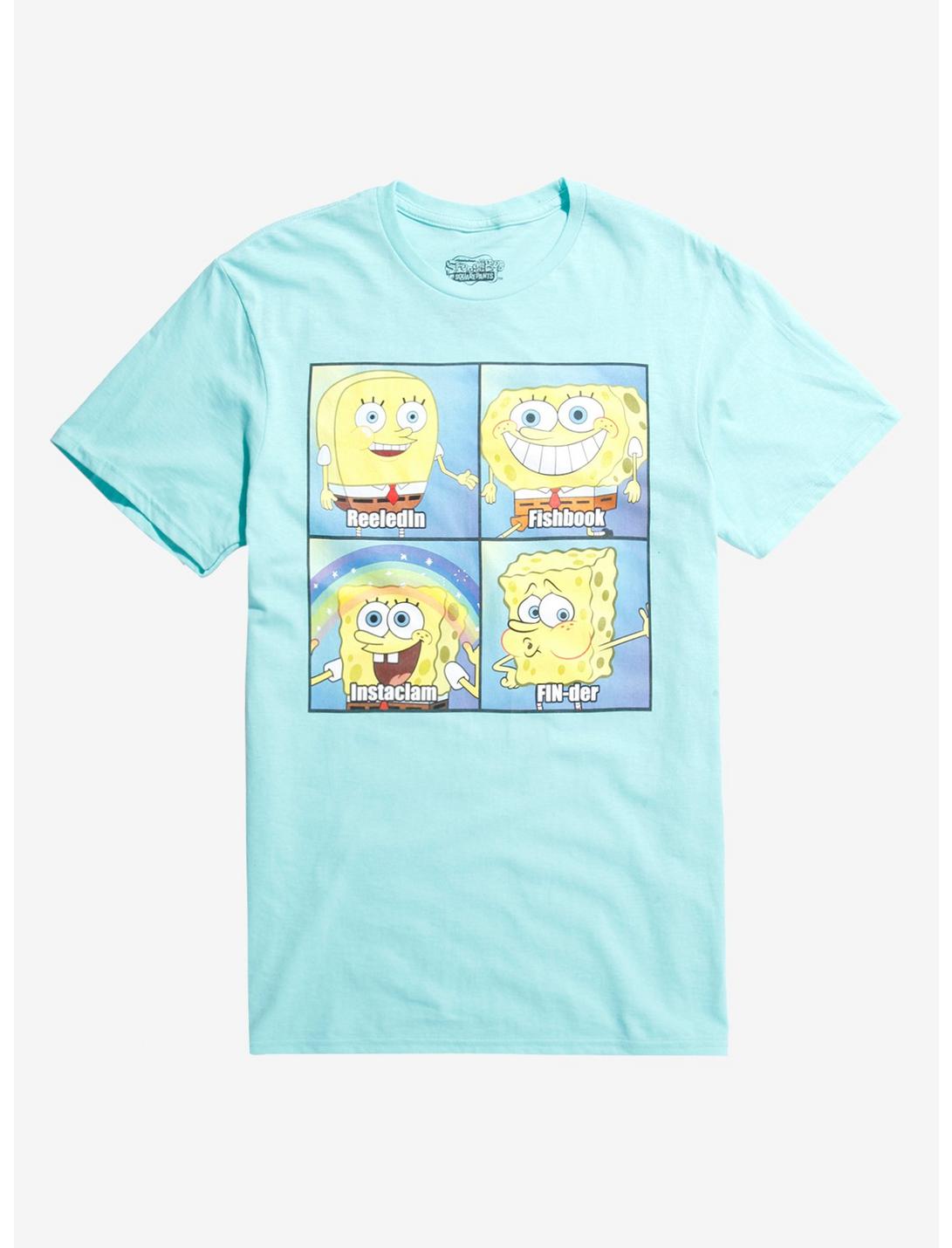 SpongeBob SquarePants Social Media Challenge T-Shirt, AQUA, hi-res