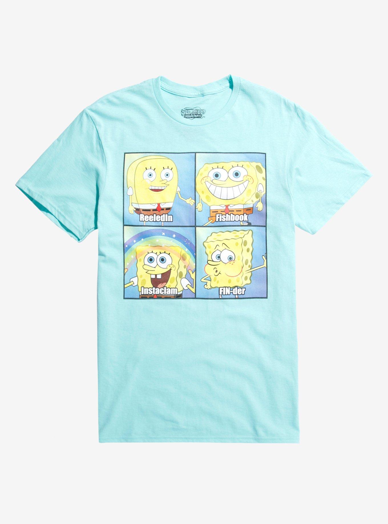 SpongeBob SquarePants Social Media Challenge T-Shirt, AQUA, hi-res