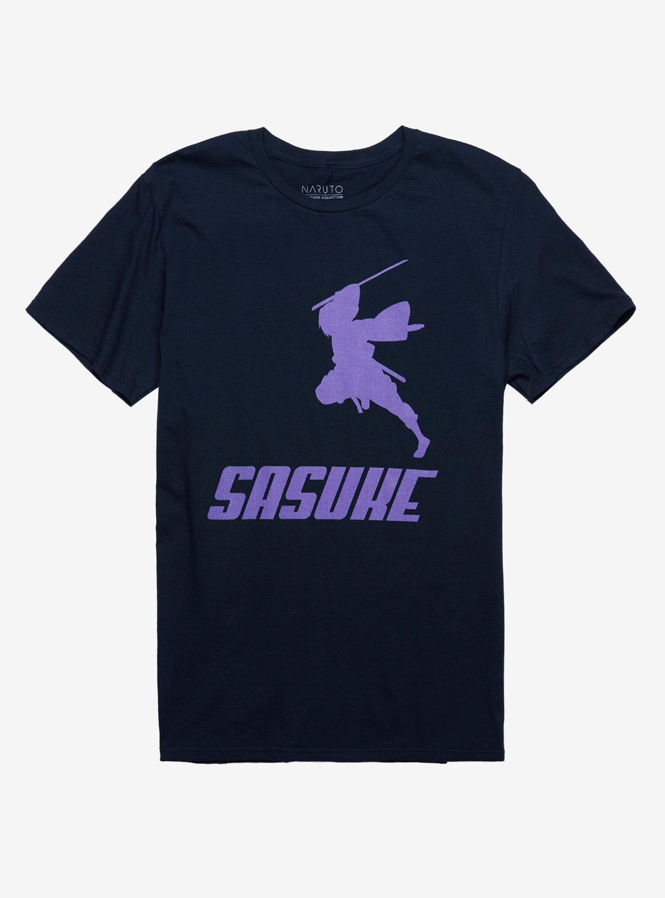 Naruto Shippuden Sasuke Icon T-Shirt, BLACK, hi-res