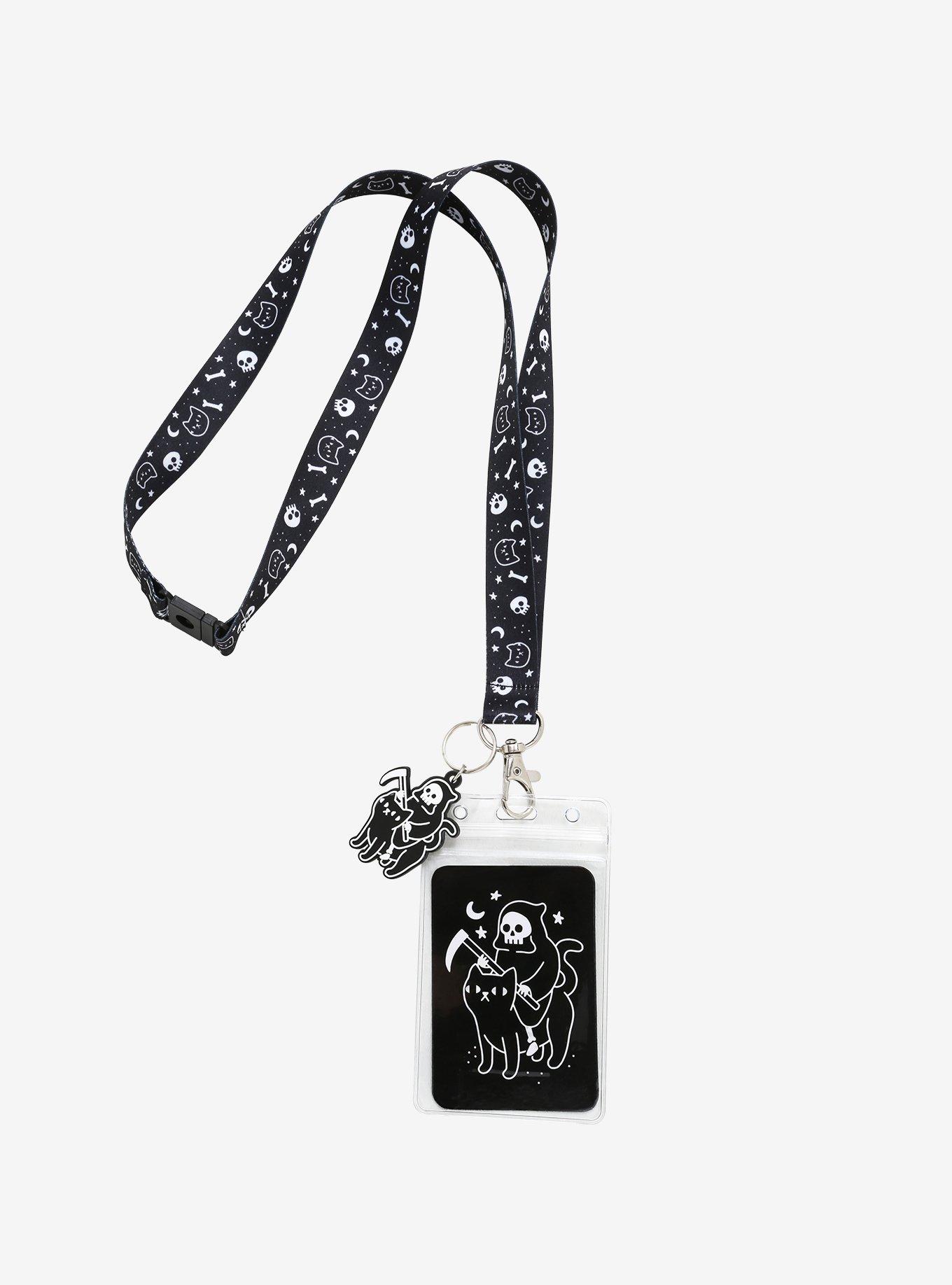 Death Rides A Black Cat Lanyard By Obinsun, , hi-res