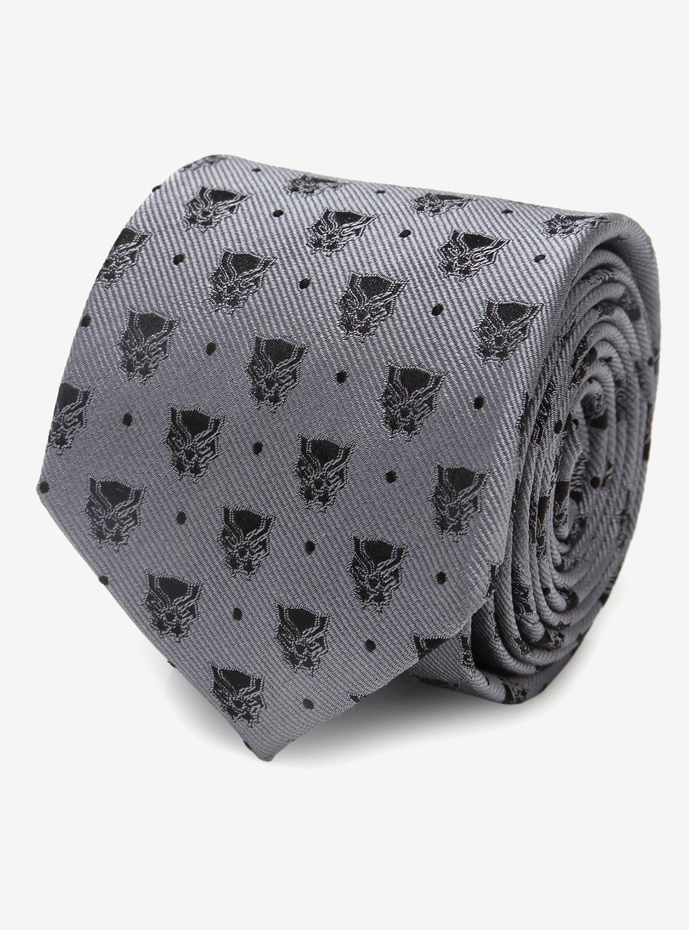 Marvel Black Panther Gray Dot Tie, , hi-res