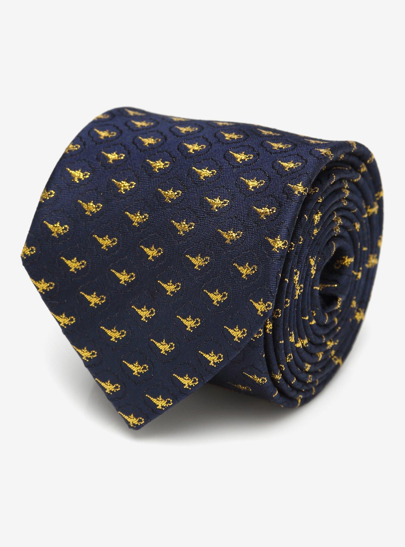 Disney Aladdin Lamp Scattered Navy Tie, , hi-res