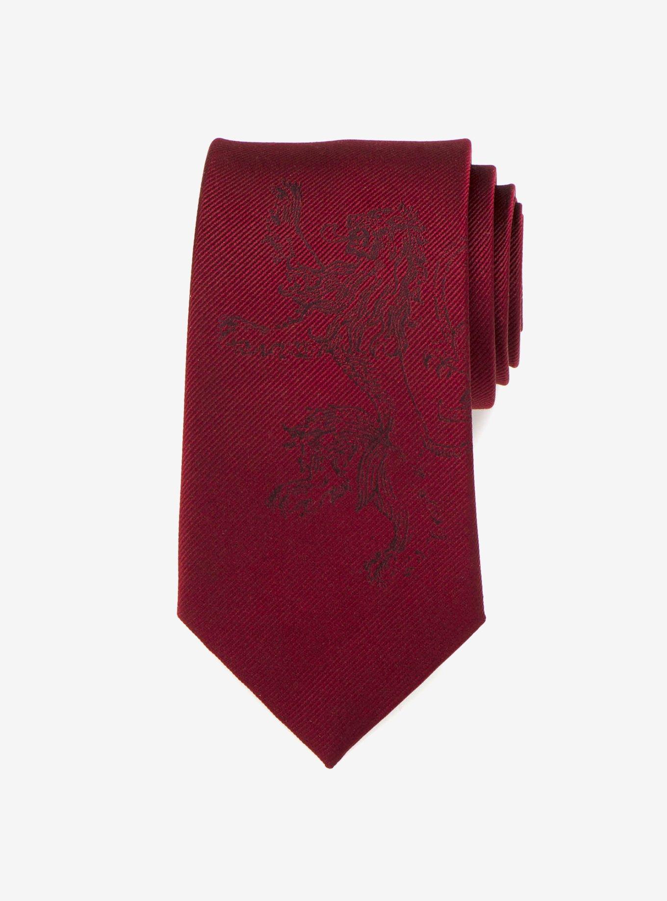 Game Of Thrones Lannister Lion Red Tie