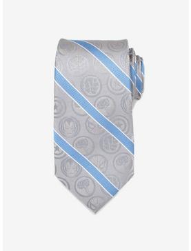 Marvel Comics Grey and Blue Stripe Tie, , hi-res