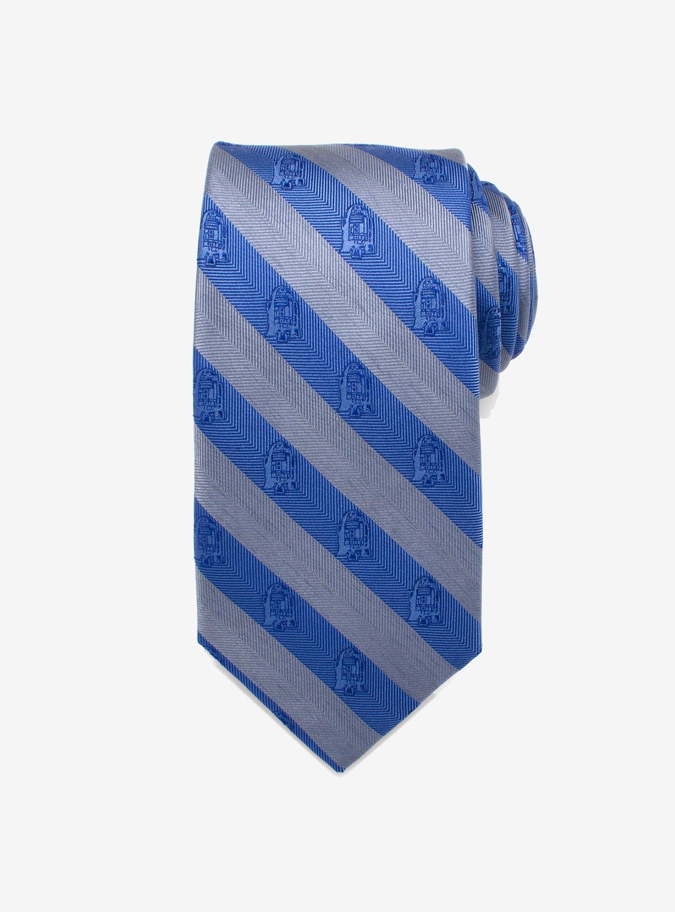 Star Wars R2-D2 Blue and Grey Stripe Tie, , hi-res