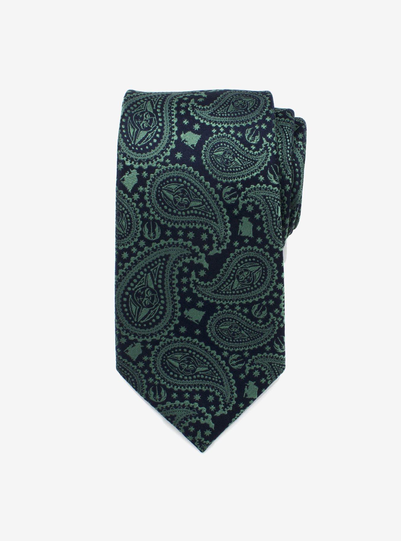 Star Wars Yoda Green Paisley Tie, , hi-res