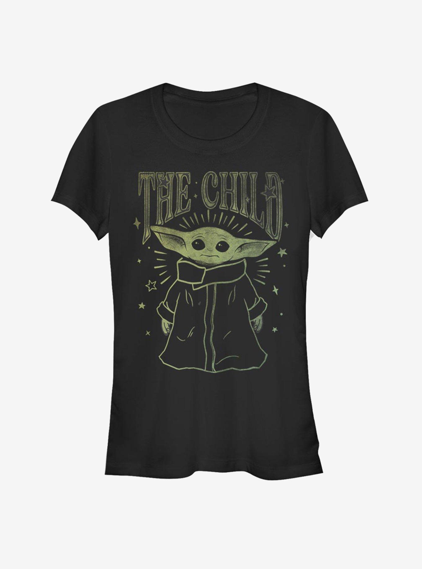 Star Wars The Mandalorian The Child Starry Night Girls T-Shirt - BLACK ...