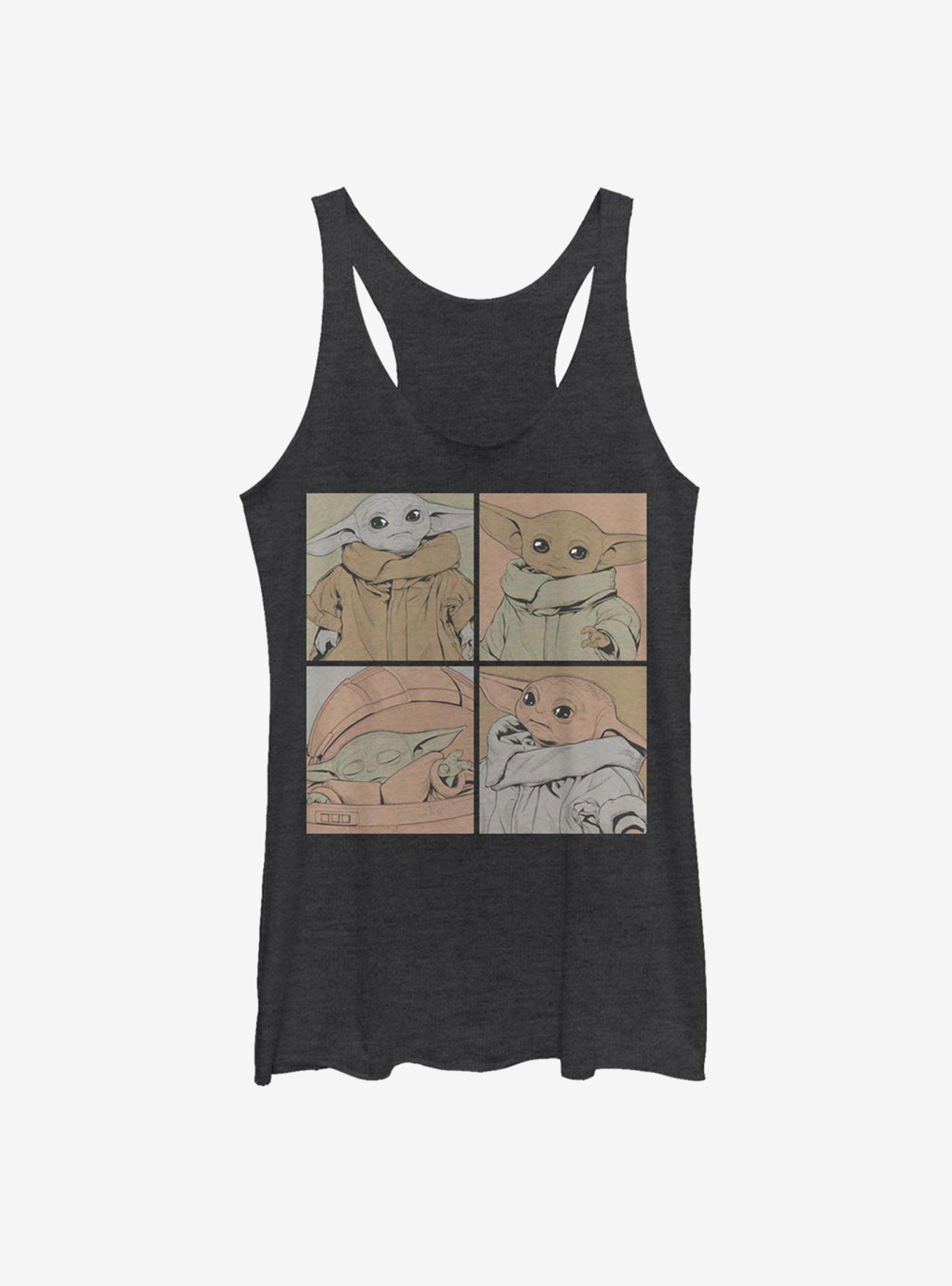 Star Wars The Mandalorian The Child 4 Box Girls Tank, BLK HTR, hi-res