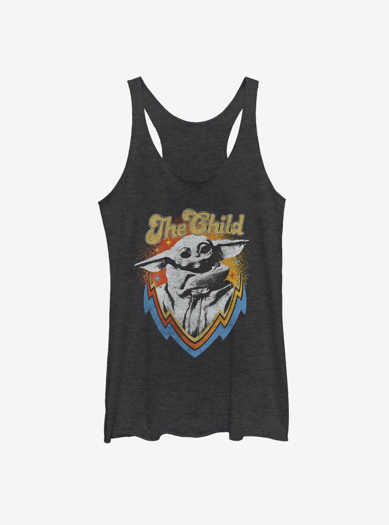 Star Wars The Mandalorian The Child Retro Girls Tank, BLK HTR, hi-res