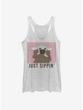 Star Wars The Mandalorian The Child Just Sippin Girls Tank, WHITE HTR, hi-res